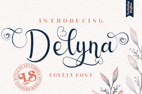 Delyna Font: Romantic Handwritten Style