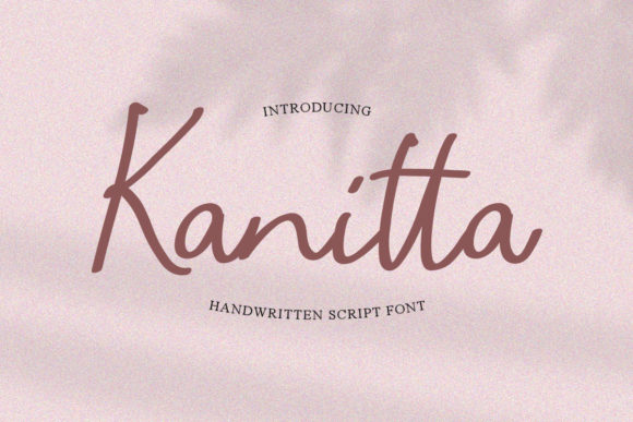 Kanitta Font: Elegant Script for Creative Projects