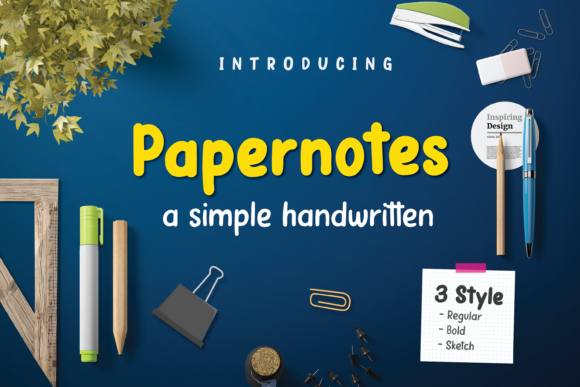Papernotes: A Handwritten Font for Polished Branding