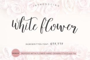 White Flower Font: Elegant Script for Digital Design