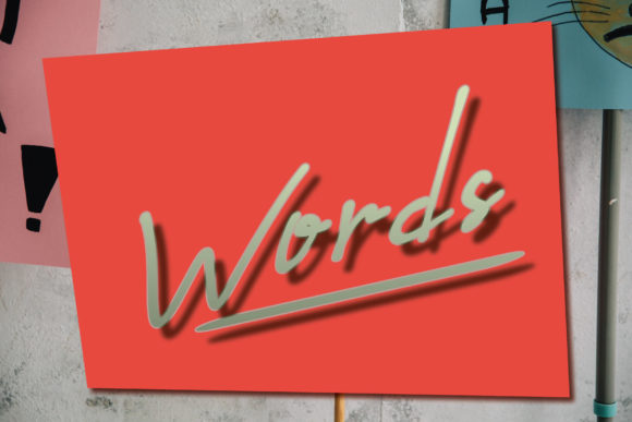 Words Font for Creative Projects